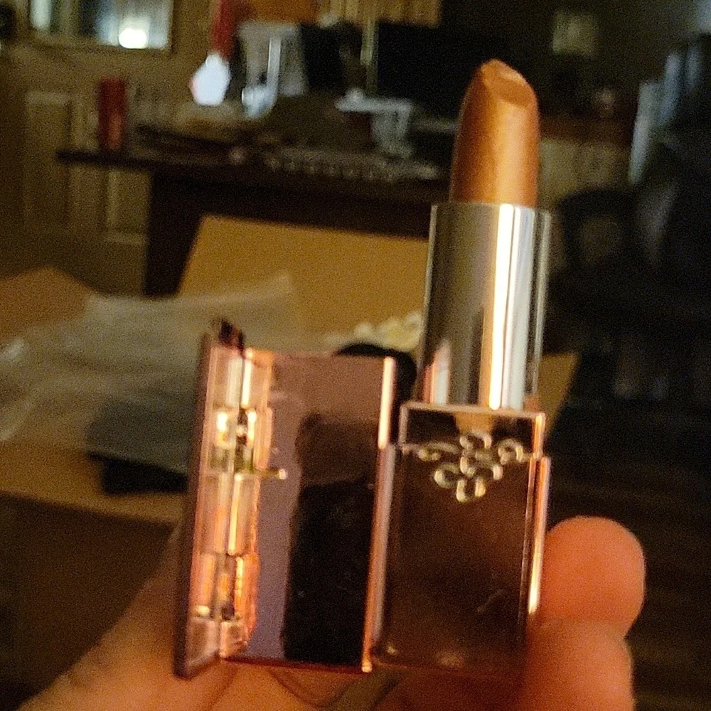 STARRY Brand Gold Csse w Popup Mirror Lipstick - Mauve #14
